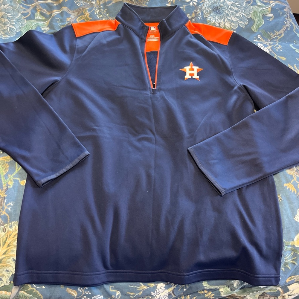 MLB Houston Astros Genuine Merchandise 1/2 Zip Blue Golf Jacket Men's Large NWOT